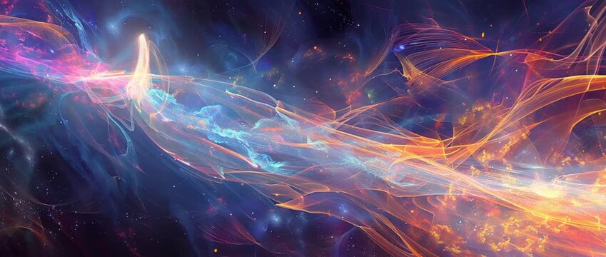 Abstract colorful energy flow