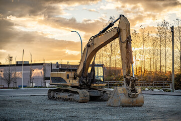 Excavator on a Construction Site