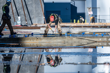 Tilt-Up Process on a Construction Site