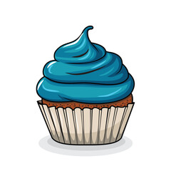 blue cup cake