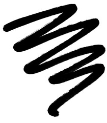 Zigzag doodle drawing, Doodle line isolated on Transparent background.