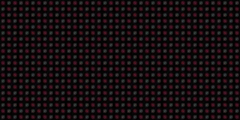 Abstract repeating pattern of circular stars on black background.
A repeating abstract pattern of circular stars alternating with red and white light effects.