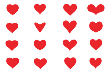 pattern with red hearts