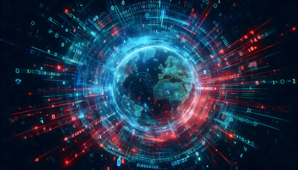 A cyber threat abstraction, Ai generated image
