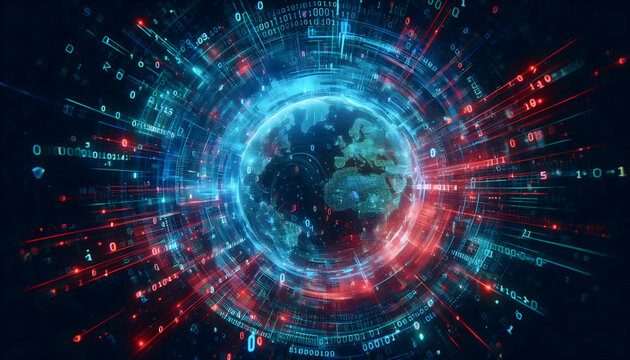 A cyber threat abstraction, Ai generated image