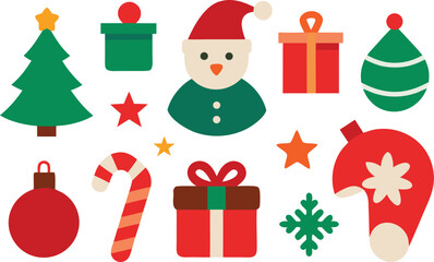 Festive christmas icons pack detailed vector illustration scalable graphic elements