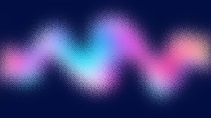 Abstract Neon Wave on a Dark Background
