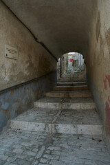 Obraz premium Streets and daily life in Alberona historic village in Italy