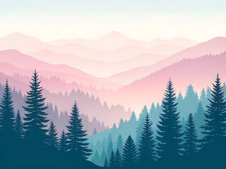 mountain landscape in the morning