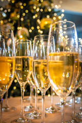 glasses of champagne