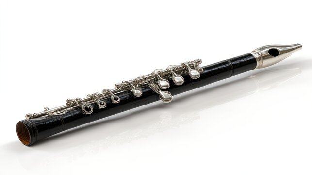 Black piccolo flute instrument
