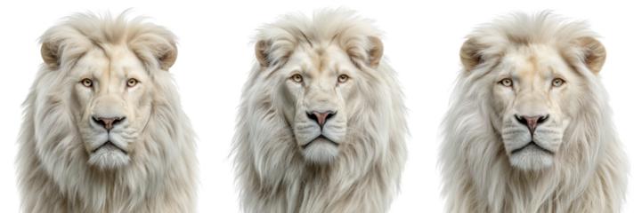 Set of A photograph of a golden retriever dog standing isolated on white background on transparent png background. Ai generated