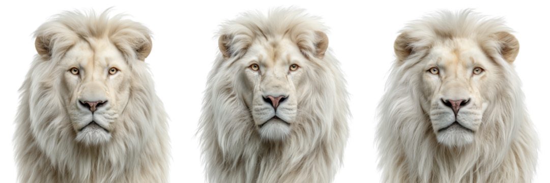 Set of A photograph of a golden retriever dog standing isolated on white background on transparent png background. Ai generated