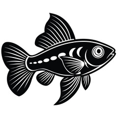 guppy fish vector icon