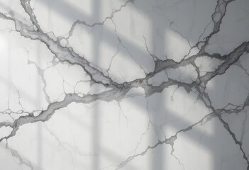 Fototapeta premium Chiseled Marble Abstract Silhouette Textures, Highlighting Grey Veins on White, Suited for Fine Art and Luxury Branding Initiatives