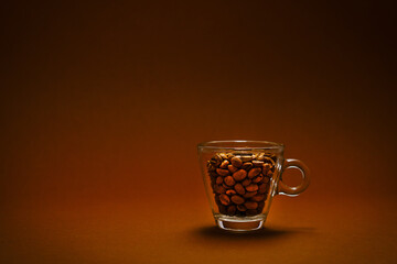 Roasted Coffee Beans in a Little Cup