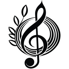 Fototapeta premium treble clef vector icon