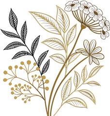 Seamless pattern with floral leaf, vintage vector illustration of decorative textile
