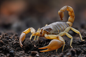 scorpion on dark background