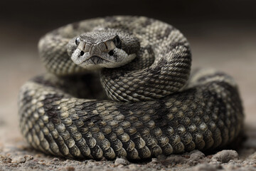 close up of a rattlesnake