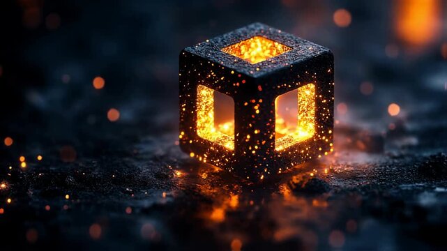Burning Cube in Abstract Space