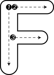 Dotted lines of English letters. For writing practice. For creating learning materials. Transparent background. Ready to use.