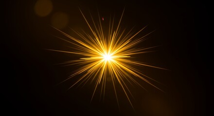 Obraz premium Bright golden burst of light
