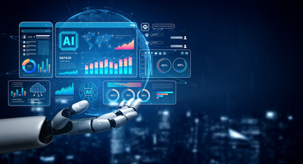 AI brain processes big data with generative AI, LLMs, and machine learning to support business decisions, prompt engineering, and future agentic artificial intelligence systems. spline