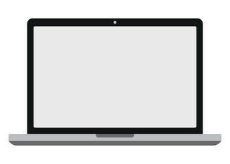 Laptop Mockup with Blank Screen &ndash; Modern Computer Vector Illustration for Web Design, App Presentation, and Technology Graphics