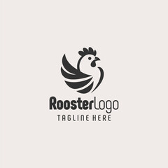 Luxury Minimalist Rooster Logo Design