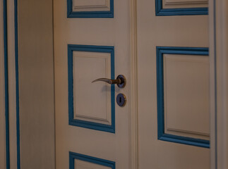 The vintage door and doorhandle