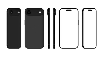 Space Black Smartphone 17 Air Premium Phone Showcase on a white background