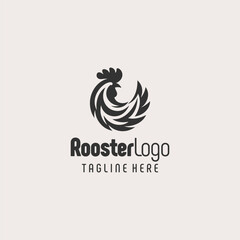 Original Rooster Silhouette Logo Icon