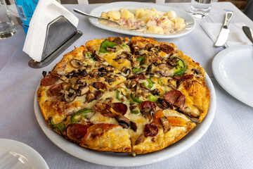 pizza on a plate