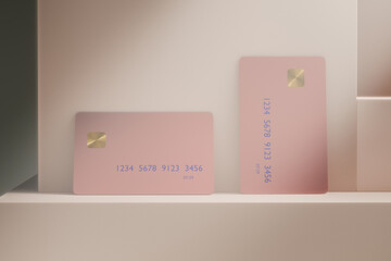 Stylish Debit Card Placed on a Minimalist White Surface