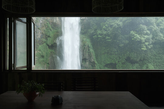 Fototapeta  Indoor Space Waterfall Scene
