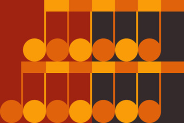 Geometric musical notes