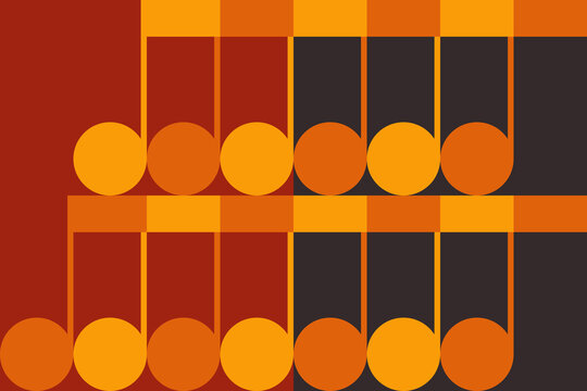 Geometric musical notes