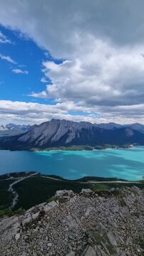 Abraham lake viewpoint at Alberta, Canada