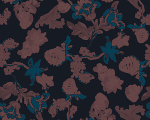 Abstract seamless pattern. abstract floral and geometric print pattern for textile design and fabrics.