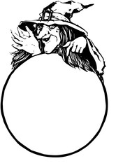 vector illustration of a witch