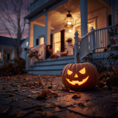 Fototapeta premium halloween pumpkin lantern