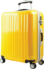 Bright Yellow Hard Shell Rolling Suitcase with Telescopic Handle and Wheels luggage travel