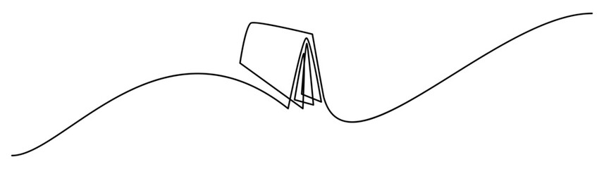 Tent in Rolling Hills Single Line Drawing