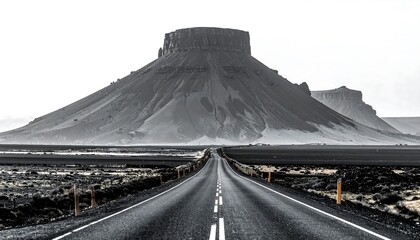 A Monochromatic Journey Through Volcanic Landscapes