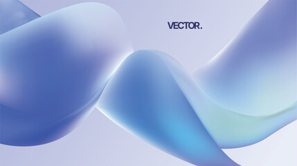 Fluid Abstract Background Featuring Soft Blue Waves and Beautiful Gradient Effects