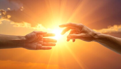 救われる人の手