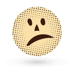 Halloween spooky face halftone scary face funny face symbol