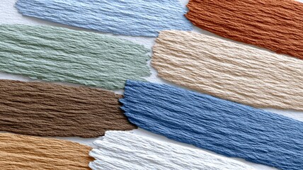 Colorful textured paper swatches in palette