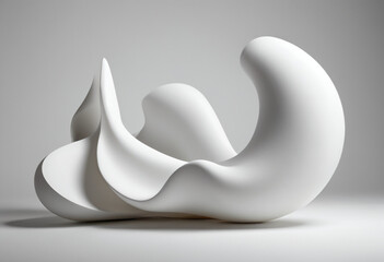 Abstract White Sculpture